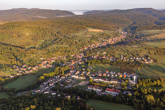 Langensoultzbach in the state Bas-Rhin, France from above