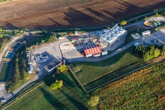 Oblique view of EDF- Géothermie de Soultz sous Forets in Soultz-sous-Forêts in the state Bas-Rhin, France