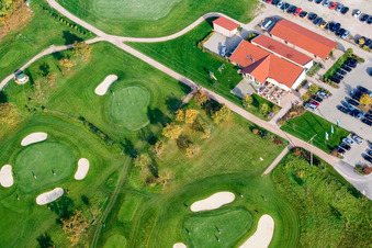 Golf Club Urloffen eV in the district Urloffen in Appenweier in the state Baden-Wuerttemberg, Germany seen from a drone