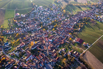 From the northeast in Göcklingen in the state Rhineland-Palatinate, Germany