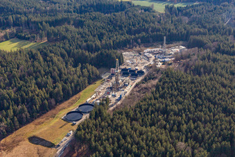 Eavor Geothermal Geretsried with GKW in the district Gelting in Geretsried in the state Bavaria, Germany from above