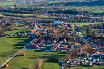 From the west in the district Arzbach in Wackersberg in the state Bavaria, Germany