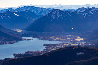 Oblique view of From the northwest in the district Holz in Tegernsee in the state Bavaria, Germany