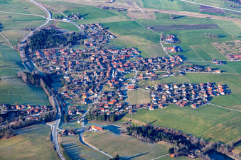From the east in Greiling in the state Bavaria, Germany