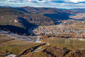 From the south in Klingenmünster in the state Rhineland-Palatinate, Germany