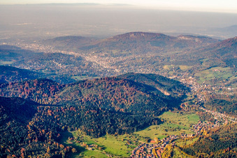 City from the south in Baden-Baden in the state Baden-Wuerttemberg, Germany