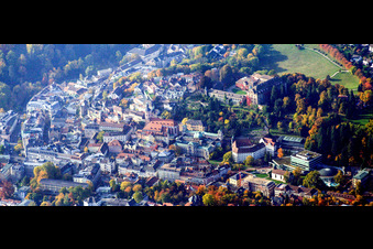 New castle above the baths in Baden-Baden in the state Baden-Wuerttemberg, Germany
