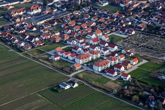 New development area In den Sandwiesen in Maikammer in the state Rhineland-Palatinate, Germany