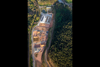 Aerial photograpy of Neufeld industrial area in Wilgartswiesen in the state Rhineland-Palatinate, Germany