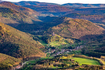 Berwartstein Castle from the north in Erlenbach bei Dahn in the state Rhineland-Palatinate, Germany