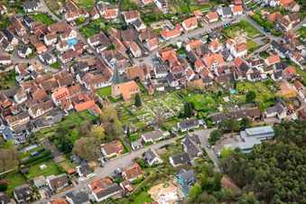 St. Martin Simultaneous Church and Cemetery in Dörrenbach in the state Rhineland-Palatinate, Germany