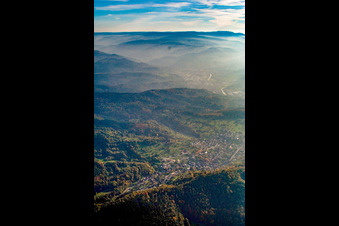 Oblique view of District Michelbach in Gaggenau in the state Baden-Wuerttemberg, Germany
