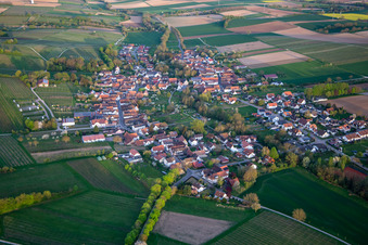 Aerial view of From the northwest in Dierbach in the state Rhineland-Palatinate, Germany
