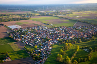From the northeast in Steinweiler in the state Rhineland-Palatinate, Germany