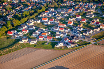 Aerial photograpy of New development area in Kandel in the state Rhineland-Palatinate, Germany