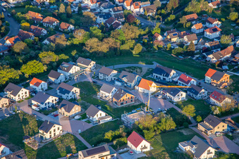 Aerial view of Lilac and Rose Path in Kandel in the state Rhineland-Palatinate, Germany