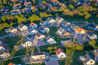 Aerial view of Rose and Lilac Path in Kandel in the state Rhineland-Palatinate, Germany