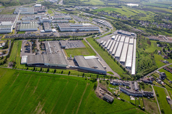 Oblique view of MAHLE Behr Hambach SAS in Hambach in the state Moselle, France