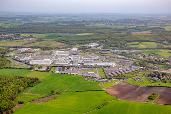 MAHLE Behr Hambach SAS in Hambach in the state Moselle, France seen from above