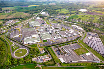 MAHLE Behr Hambach SAS in Hambach in the state Moselle, France from the plane