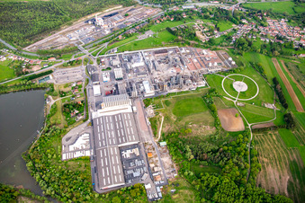 Aerial photograpy of INEOS EUROPE Sarralbe, Ortec Industrie in Sarralbe in the state Moselle, France
