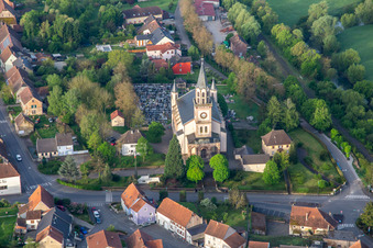 Protestant Church in Herbitzheim in the state Bas-Rhin, France