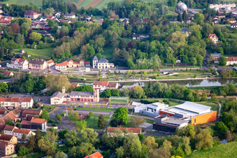 Parcours des cigognes / Stork promenade on the Canal des Houillères de la Sarre in Sarralbe in the state Moselle, France