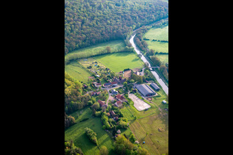 Aerial photograpy of Parc Nature de Cheval in Neuweyerhof in Altwiller in the state Bas-Rhin, France
