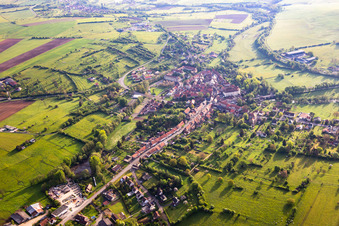 Aerial view of Fénétrange in the state Moselle, France