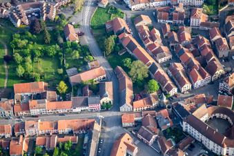 Rue des Remparts in Fénétrange in the state Moselle, France
