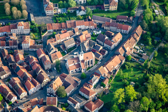 Old town with Église Saint-Rémy de Fénétrange in Fénétrange in the state Moselle, France