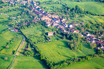 Aerial view of Castle of Diedendorf in Diedendorf in the state Bas-Rhin, France