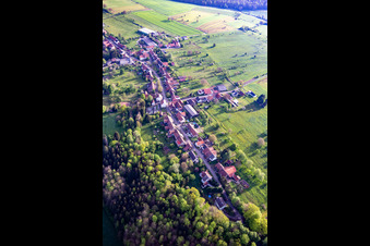 Aerial view of Ratzwiller in the state Bas-Rhin, France