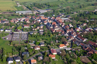 Church Petit-Réderching and Cemetery in Petit-Réderching in the state Moselle, France