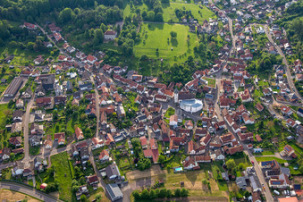 Aerial view of From the east in the district Gossersweiler in Gossersweiler-Stein in the state Rhineland-Palatinate, Germany