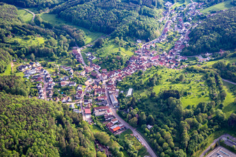 Schwanheim in the state Rhineland-Palatinate, Germany seen from above