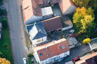 Long Street in the district Schluttenbach in Ettlingen in the state Baden-Wuerttemberg, Germany out of the air