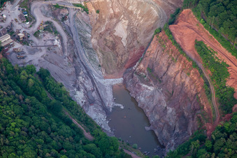 Aerial photograpy of Palatinate Granite in Waldhambach in the state Rhineland-Palatinate, Germany