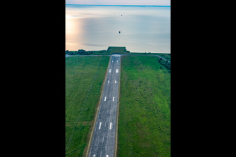 Approach light in the Baltic Sea for taxiway 13 at Peenemünde Airport in Peenemünde in the state Mecklenburg-Western Pomerania, Germany