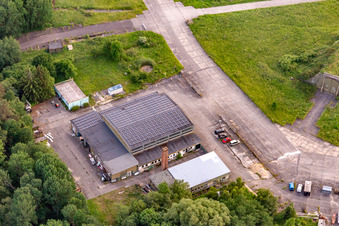 NVA aircraft hangar KRS at Peenemünde Airport in Peenemünde in the state Mecklenburg-Western Pomerania, Germany