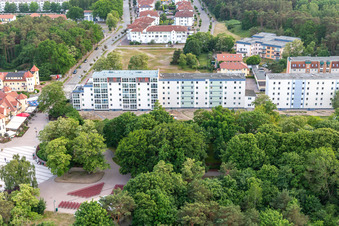 Beach forecourt with open-air stage in Karlshagen in the state Mecklenburg-Western Pomerania, Germany