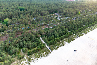 Aerial view of Dune Camp Karlshagen in Karlshagen in the state Mecklenburg-Western Pomerania, Germany