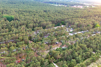 Aerial photograpy of Dune Camp Karlshagen in Karlshagen in the state Mecklenburg-Western Pomerania, Germany