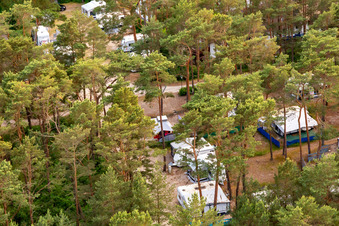 Oblique view of Dune Camp Karlshagen in Karlshagen in the state Mecklenburg-Western Pomerania, Germany