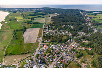 From the south in Loddin in the state Mecklenburg-Western Pomerania, Germany
