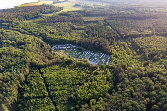 Aerial view of Baltic Sea Camping Bansin in the district Bansin in Heringsdorf in the state Mecklenburg-Western Pomerania, Germany