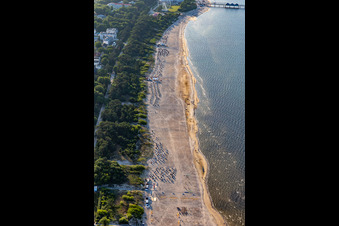 Kaiserbäder sports beach in Heringsdorf in the state Mecklenburg-Western Pomerania, Germany