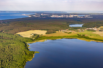 Village between Gothensee and Wolgastsee in Korswandt in the state Mecklenburg-Western Pomerania, Germany
