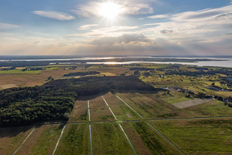 Drainage ditches of the Mellenthiner OS - right golf course of the Golfclub Balmer See - Insel Usedom eV in the district Balm in Benz in the state Mecklenburg-Western Pomerania, Germany