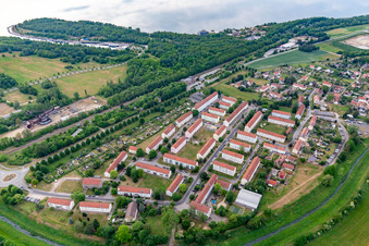 Prefabricated housing estate Karl-Marx-Straße in the district Hagenwerder in Görlitz in the state Saxony, Germany